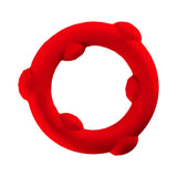 Oxballs Spinner Single Silicone Ring Red, durable and flexible cock ring made from premium liquid silicone.