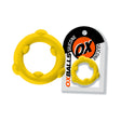 Oxballs Spinner Single Silicone Ring Yellow featuring two rings in vibrant yellow, showcasing premium silicone design.