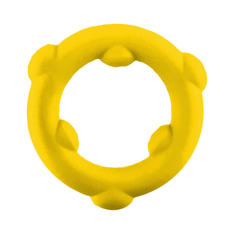 Oxballs Spinner Single Silicone Ring Yellow, durable and stretchy silicone cock ring designed for intense play.