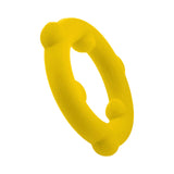 Oxballs Spinner Single Silicone Ring Yellow, durable yellow silicone cock ring for intense play and endurance.