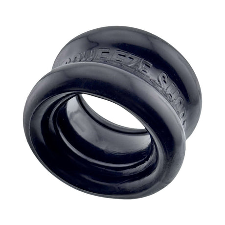 Oxballs Squeeze Short Ballstretcher Black, compact ball stretcher designed for a secure stretch with a shorter profile.