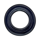 Oxballs Squeeze Short Ballstretcher Black close-up view, showcasing the sleek hourglass design and black color.