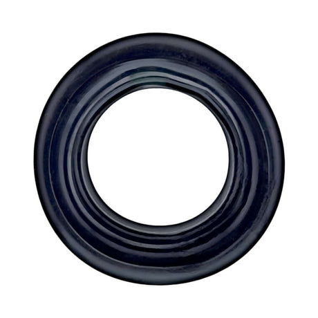 Oxballs Squeeze Short Ballstretcher Black close-up view, showcasing the sleek hourglass design and black color.