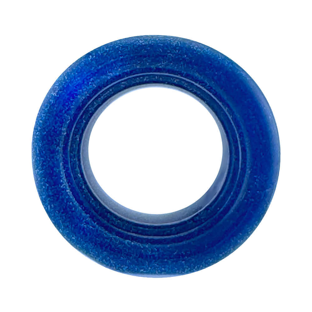 Oxballs Squeeze Short Ballstretcher Blue Fire, compact ball stretcher in blue, designed for secure stretch and shorter profile.