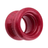 Oxballs Squeeze Short Ballstretcher Cherry Lips in red, showcasing a compact, hourglass shape for a secure fit.