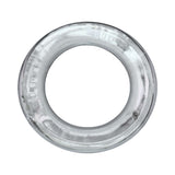Oxballs Squeeze Short Ballstretcher Clear, a transparent and compact ball stretcher designed for comfortable use.