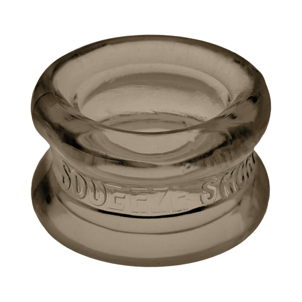 Oxballs Squeeze Short Ballstretcher Storm clear silicone ball stretcher for a secure stretch.