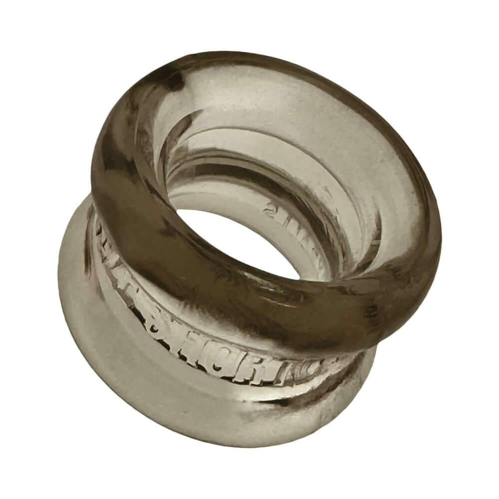 Oxballs Squeeze Short Ballstretcher Storm, a compact and stretchy silicone ball stretcher designed for comfort and security.