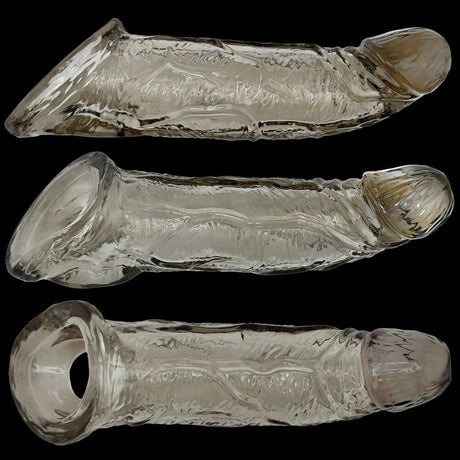 Oxballs Coach Cocksheath Storm trio of realistic cocksheaths showcasing distinct designs and textures.