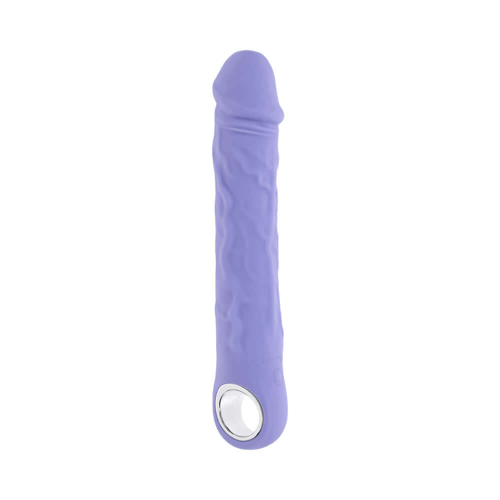 Evolved Large Purple Fantasy Vibrator for realistic sensations and deep satisfaction, featuring lifelike details.