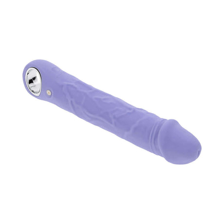 Evolved Large Purple Fantasy Vibrator features lifelike veins and a ridged head for deep pleasure.