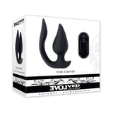 Evolved The Genie Anal Plug Black packaging showcasing the sleek design and features of the dual-motor toy.