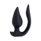 Evolved The Genie Anal Plug Black, a sleek dual-motor anal plug with a tapered design for ultimate pleasure.