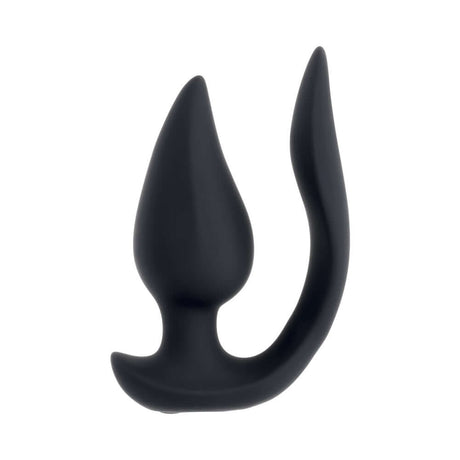 Evolved The Genie Anal Plug Black, a sleek dual-motor anal plug with a tapered design for ultimate pleasure.