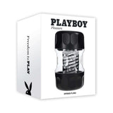 Playboy Pleasure Spring Fling Clear stroker packaging showcasing its sleek design and enticing features.