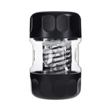 Playboy Pleasure Spring Fling Clear stroker with black and transparent design, offering sensual satisfaction and innovative sensations.