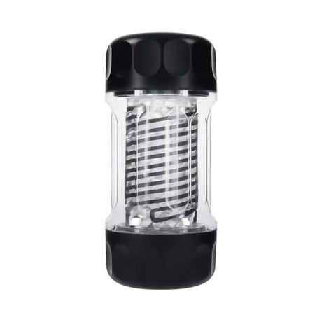 Playboy Pleasure Spring Fling Large Clear stroker showing internal design for enhanced pleasure.