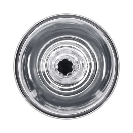 Playboy Pleasure Spring Fling Large Clear top view showcasing its lifelike design and powerful internal spring.