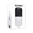 Playboy Pleasure Twisted Stroker packaging showcasing its unique dual-canister design for versatile play.