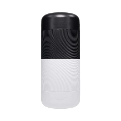 Playboy Pleasure Twisted Stroker design featuring a sleek black and white twistable exterior.