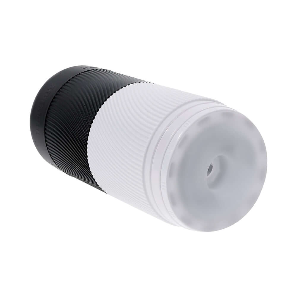 Playboy Pleasure Twisted Stroker showcasing the double-ended design and textured surfaces for versatile sensations.