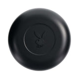 Playboy Pleasure Twisted Stroker top view showing the iconic Playboy bunny logo on a sleek black surface.