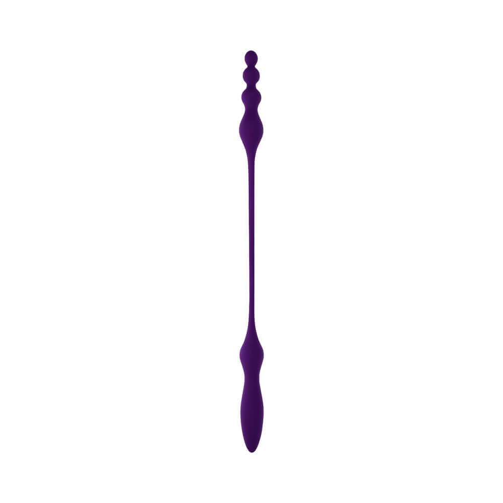 Playboy Pleasure This and That Double End Massager Acai in purple with a unique double-ended design for versatile pleasure.