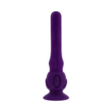 Playboy Wiggle It Vibrator Acai, a purple vibrator with a unique twisting design for deep stimulation and powerful vibrations.