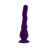 Playboy Wiggle It Vibrator Acai features a twisting, purple design for enhanced stimulation and pleasure.