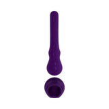 Playboy Wiggle It Vibrator Acai in vibrant purple with a sleek design, showcasing its unique shape and features.