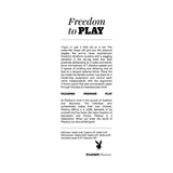 Playboy Wiggle It Vibrator Acai product information and features overview promoting pleasure and freedom.