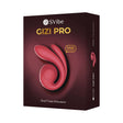 SVibe Snail Gizi Pro Vibrator Bordeaux packaging featuring a ergonomic design and case included.