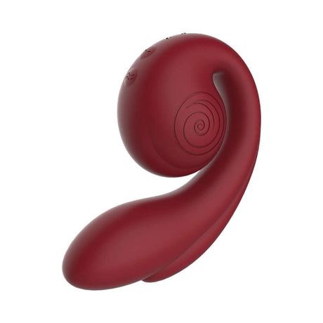 SVibe Snail Gizi Pro Vibrator Bordeaux in a sleek Bordeaux color, designed for multi-zone stimulation.