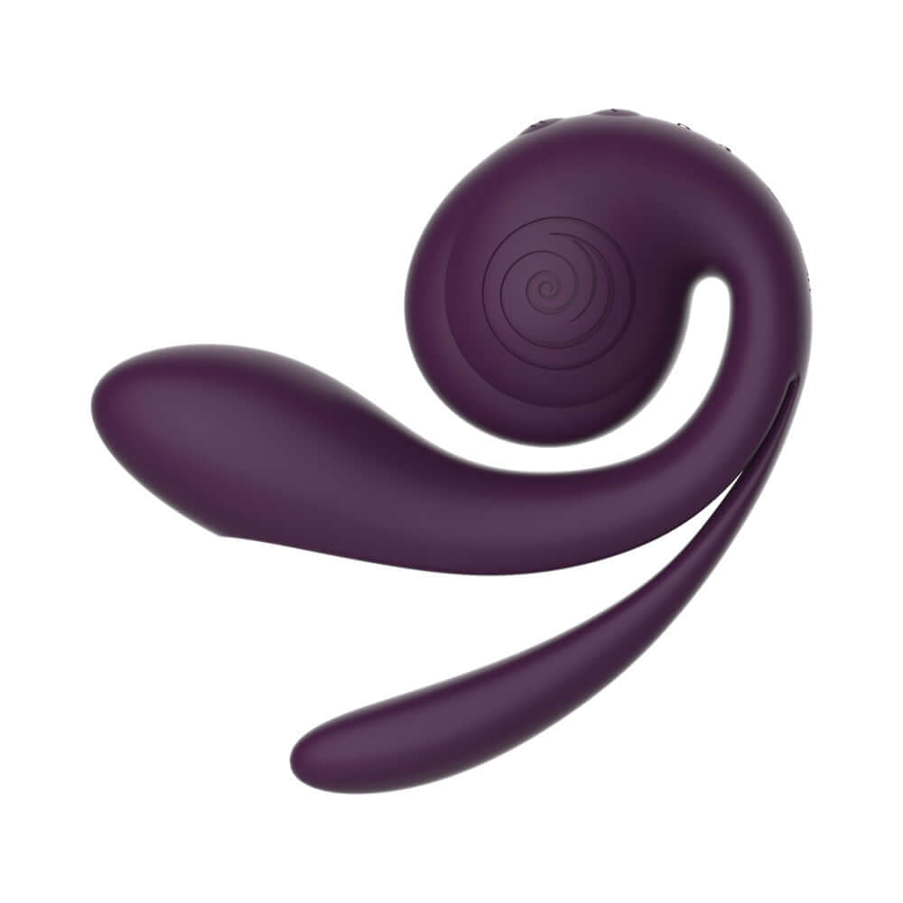SVibe Snail Gizi Pro Vibrator Grapo - ergonomic body-safe silicone vibrator for triple-zone stimulation.