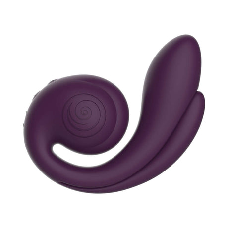 SVibe Snail Gizi Pro Vibrator Grapo in purple silicone, designed for triple-zone stimulation and ergonomic comfort.
