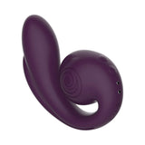 SVibe Snail Gizi Pro Vibrator Grapo in purple silicone, designed for triple-zone stimulation and ergonomic comfort.