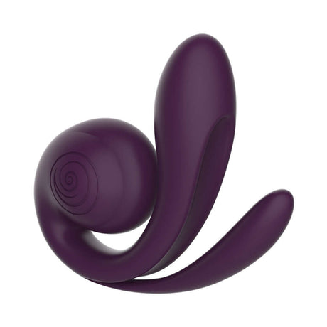 SVibe Snail Gizi Pro Vibrator Grapo in sleek purple silicone design for enhanced body-safe stimulation.