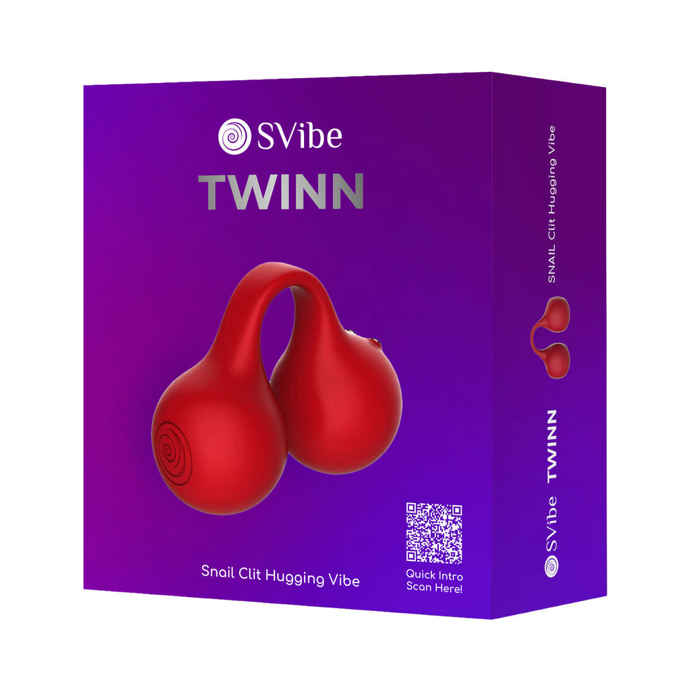 Svibe Snail Twinn Finger Vibrator Cherry packaging displaying the unique design and features.