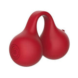 Svibe Snail Twinn Finger Vibrator Cherry in a vibrant red color, designed for deep and controlled stimulation.