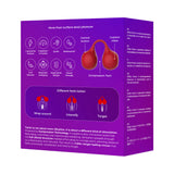 Svibe Snail Twinn Finger Vibrator Cherry packaging with features and benefits highlighted