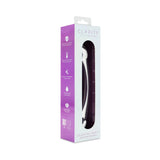 Clarity Celestial Purity Glass Dildo packaging featuring a sleek design and product information.