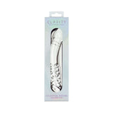 Clarity Celestial Desire Glass Dildo packaged and ready for luxurious pleasure and elegant use.