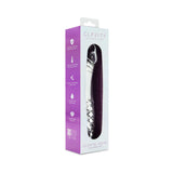 Clarity Celestial Desire Glass Dildo packaging featuring elegant design and product information.