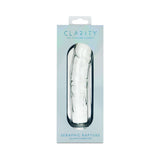 Clarity Seraphic Rapture Glass Dildo packaging showcasing its elegant design and premium quality.
