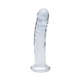 Clarity Seraphic Rapture Glass Dildo, a handblown glass dildo with smooth contours and a sculpted design.