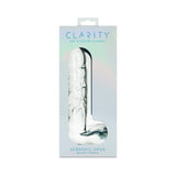 Clarity Seraphic Opus Glass Dildo packaging showcasing its elegant design and craftsmanship.