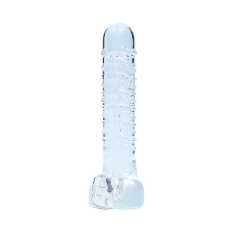 Clarity Seraphic Opus Glass Dildo, a handblown borosilicate glass dildo for elegance and pleasure.
