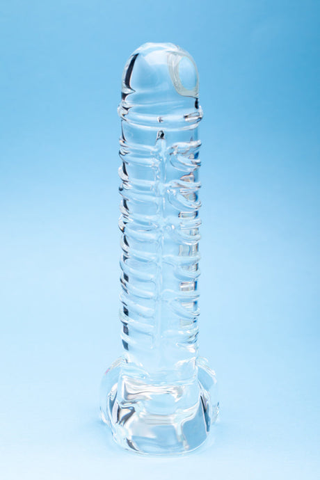 Clarity Seraphic Opus Glass Dildo, a handmade glass toy showcasing elegance and precision in design.