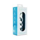 Clarity Seraphic Braid Glass Dildo packaging showcasing its elegant design and unique features.