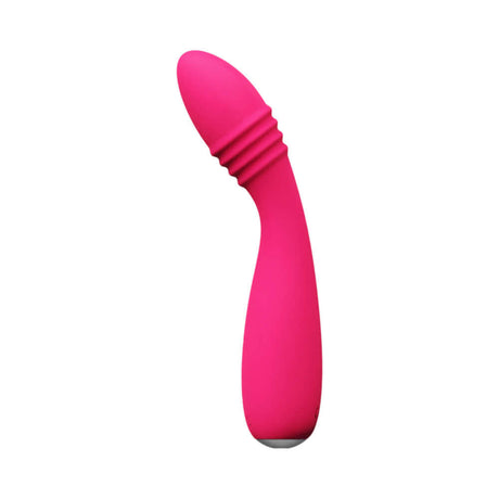 VeDO Ohni Rechargeable G-Spot Thrusting Vibe Pink, a vibrant and sleek dual-stimulation vibrator for enhanced pleasure.